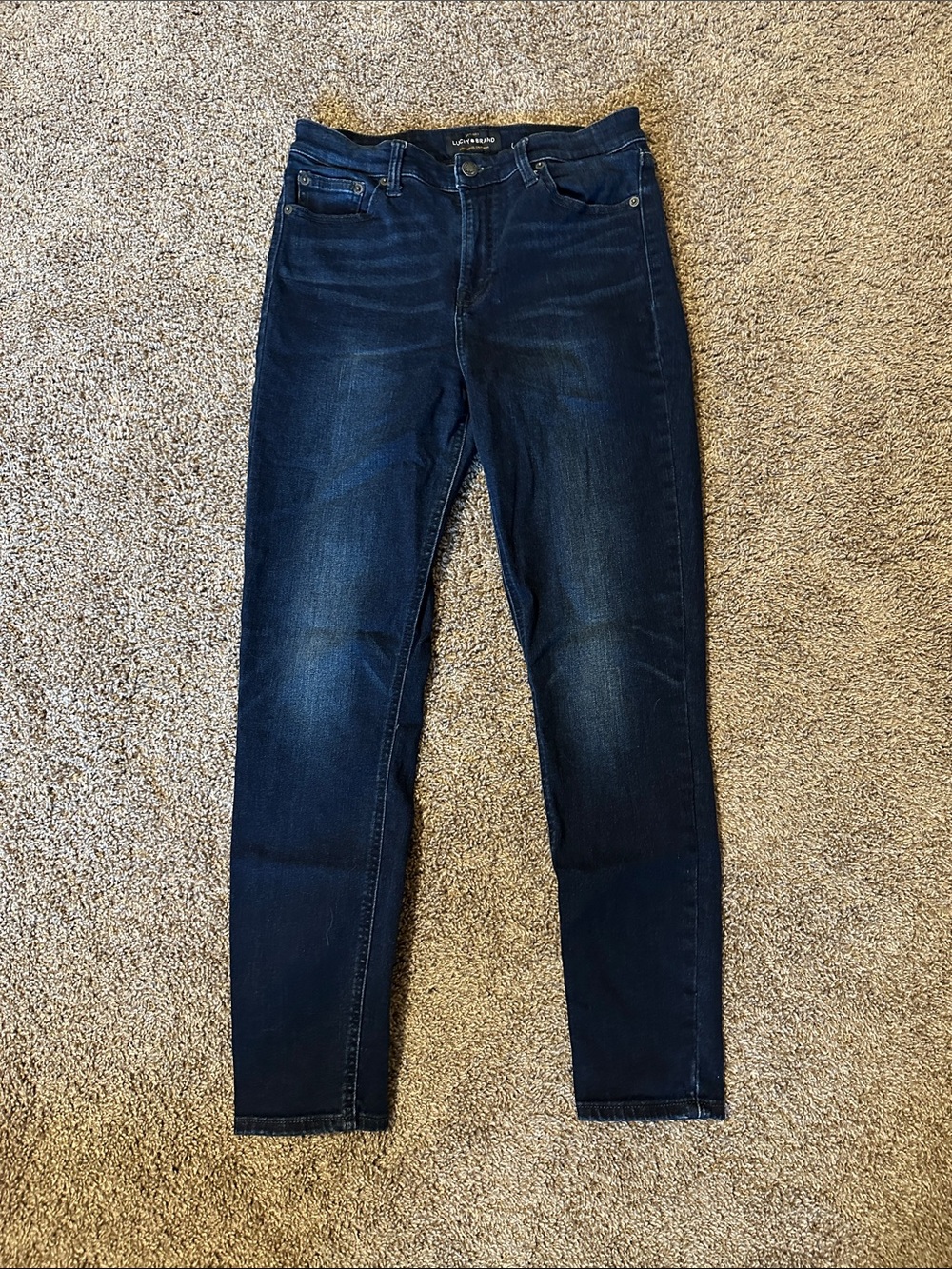 Lucky Brand Women's Skinny Jeans in Dark Blue Wash
